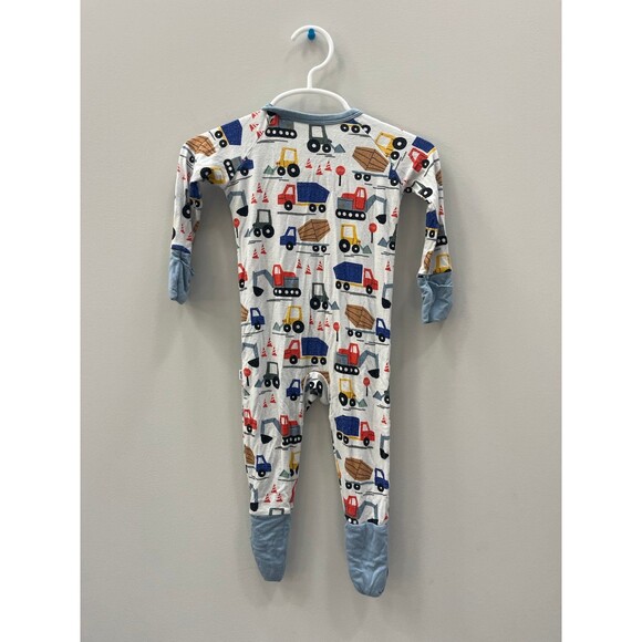 Little Sleepies Zippy PJs Construction Trucks Bamboo Pajamas 3/6 - Picture 4 of 5